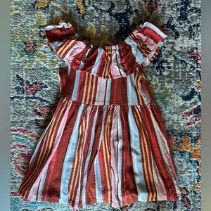 OshKosh B'gosh Red and White Pleated Sundress